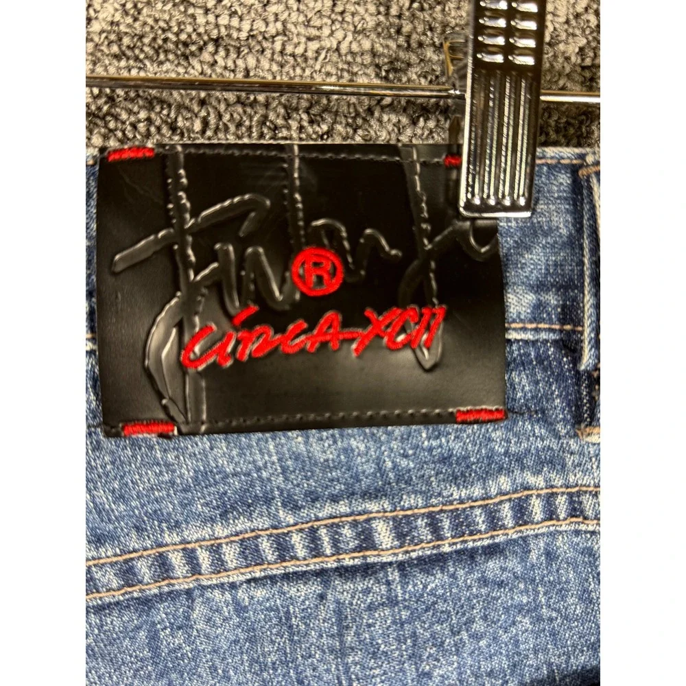 FUBU The Collection Mens Denim Shorts‎ Blue Baggy 90s Streetwear W42 Circa 1992